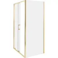 Beliani YORO - Douchecabine - Goud - 80 x 100 x 185 cm - Veiligheidsglas