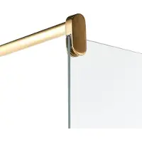 Beliani AHAUS - Douchescherm - Goud - 100 x 190 cm - Veiligheidsglas