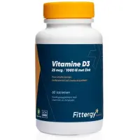 Fittergy Vitamine D3 25mcg met zink (60 tabletten)