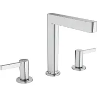 Hansgrohe Wastafelmengkraan Finoris 3-gats 160 met Push-Open Waste Chroom