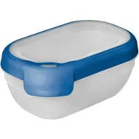 Curver Grand Chef Eco Vershoudbakje - 0,5 liter - Rechthoekig - Transparant/Donkerblauw