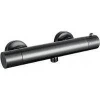FortiFura Calvi Thermostatische Douchekraan - opbouw - Geborsteld Gunmetal PVD SW767285