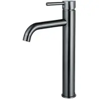 FortiFura Calvi Wastafelkraan - 33.9cm - verhoogd - opbouw - Geborsteld Gunmetal PVD SW766541