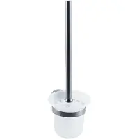 FortiFura Calvi toiletborstelhouder rond - PVD - geborsteld gunmetal (antraciet) SW721173