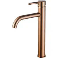 FortiFura Calvi wastafelkraan - opbouw - hoog - voorsprong 20.5cm - PVD - geborsteld koper SW970032