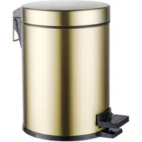 FortiFura Calvi pedaalemmer - 5 liter - rond - Geborsteld Messing PVD (Goud) SW1111579