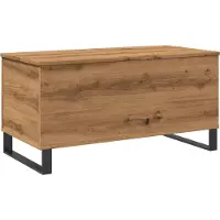 vidaXL Salontafel 90x44,5x45 cm bewerkt hout artisanaal eikenkleurig