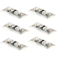 QAZQA Set van 6 inbouwspots wit GU10 70mm 2-lichts trimless - Oneon