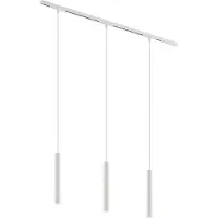 QAZQA Modern railsysteem met 3 witte pendellampen 1-fase - Slimline Keno