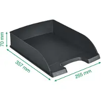 Leitz corbeille à courrier plus standard, a4, rouge givré noir