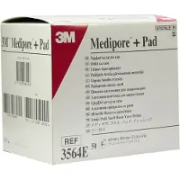 3M Medipore + Pad Steriel Verband met Absorberend Kompres 6cmx10cm 50 St Pleister