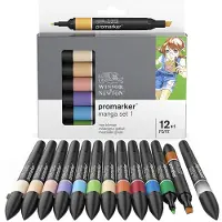 Winsor & Newton 12-set + blender (Manga set 1)