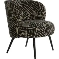 Light & Living Stoel 68x67x72 cm DIEYDA zwart-wit+zwart