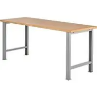 Schäfer Shop TOP-werkbank, basiseenheid, 2000 mm breed, aluminium zilver