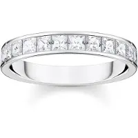 Thomas Sabo Ring, Ring Witte Stenen Pavé Zilver, (56, 925 zilver)