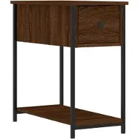 vidaXL Nachtkastje 30x60x60 cm bewerkt hout bruin eikenkleur