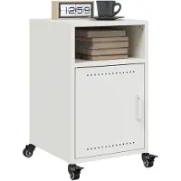 vidaXL Nachtkastjes 2 st 36x39x59 cm staal wit