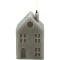 Countryfield LED kaars huis S grijs 5x6x14cm grijs Wax Led kaars