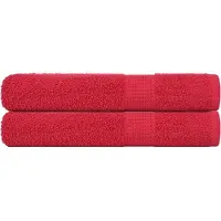 vidaXL Handdoeken FROGN 2 st 100x200 cm 360 g/m² rood
