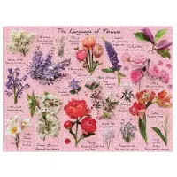 Galison Language of Flowers 1000 Piece Puzzle by -