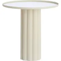 Light & Living Bijzettafel Ø51x50 cm ROSARIO spiegel helder+crème