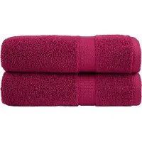 vidaXL Badhanddoeken SOLUND 2 st 600 g/m² 100x150 cm bordeauxrood