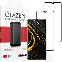 BMAX 2-pack Xiaomi Poco M3 Glazen Screenprotector - Full Cover