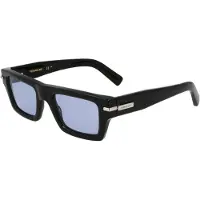 Salvatore Ferragamo Zonnebril SF2034S 50/22/145 Zwart/azuur Acetaat MAN SF2034S