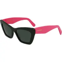 Ferragamo Zonnebril - - SF929SN - Vlinder - Donkergroen/peonia roze - 55/17/145