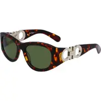 Ferragamo Bruine Acetaat Zonnebril