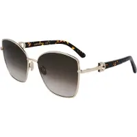 Salvatore Ferragamo SF312SR Gold/khaki gradient 60/18/140 WOMAN Zonnebrillen