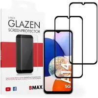 BMAX Screenprotector Samsung Galaxy A14 5G - 2-pack - Gehard glas - Full Cover