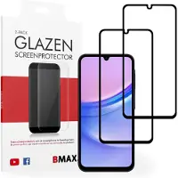 BMAX Screenprotector Samsung Galaxy A15 - 2-pack - Gehard glas - Full Cover
