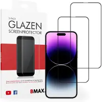 BMAX Screenprotector iPhone 14 Pro Max - 2-pack - Gehard glas - Full Cover