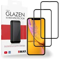 BMAX 2-pack iPhone XR Glazen Screenprotector - Full Cover