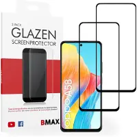 BMAX Screenprotector OPPO A58 - 2-pack - Gehard glas - Full Cover
