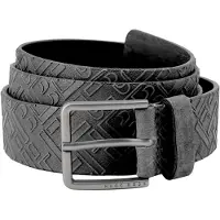 BOSS Heren Riem - Zwart Leer met Logo en Gesp