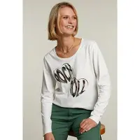 River Woods Off White Crew Neck T-shirt Size: XS | Long-Sleeved Tops Outlet | Dames | Wit