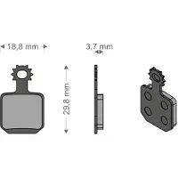 Brenta Ciclo Mt5/mt7 Magura (4 Pezzi) Gesinterde Remblokken