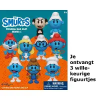 MONOGRAM Sleutelhanger, LES SCHTROUMPFS - Serie 1 - 3D Foam Tassenklem (Display 24 stuks)