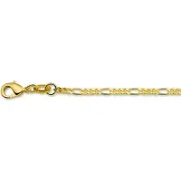 The Jewelry Collection Doublé 10/000 Collier figaro 2 3101018 70 cm