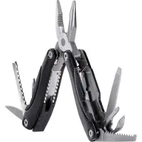 Miltec - Multitool - Zakmes - Tactical Knife - Outdoor - Kombi Tool - ABS/Aluminium - 15.5cm - Matzwart