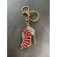 Fashion Jewelry Sleutelhanger Hoge Hak Strass (5.5 x 3.5 cm) Rood/Goudkleurig
