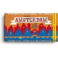 Tony's Chocolonely - Chocoladecadeau - Amsterdam reep - Limited Edition - Melk karamel zeezout - Souvenir - Fairtrade Belgische chocolade - 15 stuks
