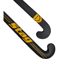 Stag Pro 7000 Hockeystick - L-Bow - 70% Carbon - Senior - Zwart/Geel - 36,5 Inch