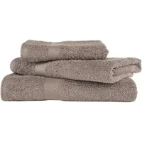 Tiseco HOME STUDIO - Douchelaken RIVA - SET/2 - 100% katoen - 450 g/m² - 100% katoen - superzacht en zeer absorberend - 100x150 cm - Taupe