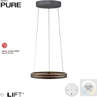 Paul Neuhaus Strakke hanglamp Pure E-Loop zwart