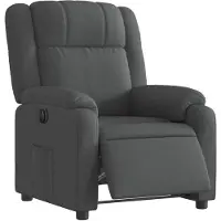 vidaXL Fauteuil elektrisch verstelbaar stof donkergrijs