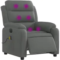 vidaXL Massagestoel elektrisch verstelbaar stof donkergrijs