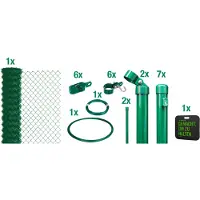 Alberts Draadgaasafrastering Hoogte: 80 - 200 cm, totale lengte: 15 - 100 m, voor plaatsing in beton (set)